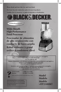 Mode d’emploi Black and Decker FP2500IKT Robot de cuisine
