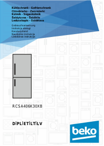 Bedienungsanleitung BEKO RCSA406K30XB Kühl-gefrierkombination