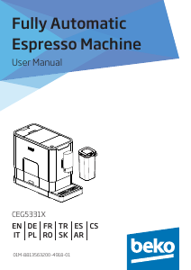 Manual BEKO CEG5331X Espresso Machine