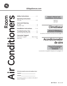 Manual de uso GE AEM14AS Aire acondicionado