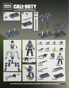 Manual Mega Construx set GFW76 Call of Duty Navy weapon crate