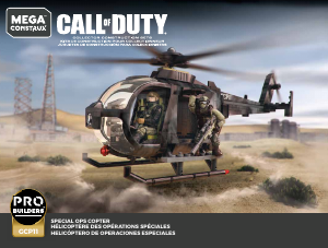 Manual Mega Construx set GCP11 Call of Duty Special Ops helicopter