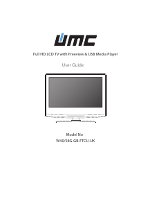 Manual UMC W40/58G-GB-FTCU-UK LCD Television