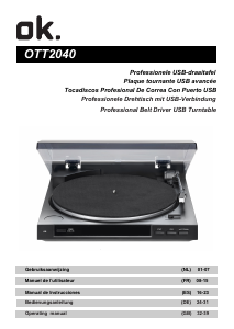 Manual de uso OK OTT2040 Giradiscos