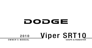 Handleiding Dodge Viper (2010)