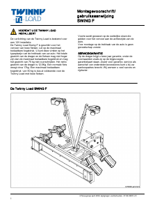 Handleiding Twinny Load Swing F Fietsendrager