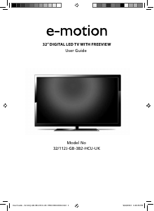 Manual E-Motion 32/112J-GB-3B2-HCU-UK LED Television