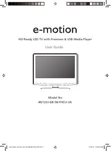 Manual E-Motion 40/123J-GB-5B-FHCU-UK LED Television