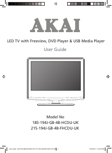 Handleiding Akai 215-194J-GB-4B-FHCDU-UK LED televisie