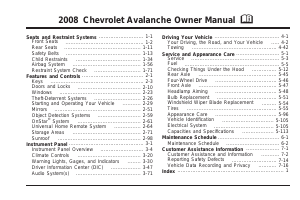 Manual Chevrolet Avalanche (2008)