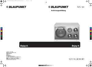 Bedienungsanleitung Blaupunkt RXN 180 WH Radio