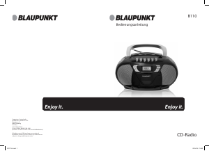 Bedienungsanleitung Blaupunkt B 110 Stereoanlage