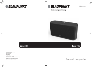 Bedienungsanleitung Blaupunkt BTK 1620 Lautsprecher