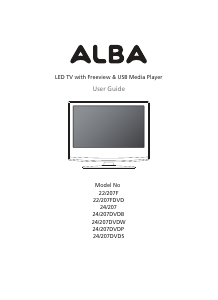 Manual Alba 22/207FDVD LED Television