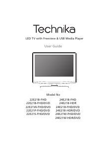 Handleiding Technika 24E21B-HDR/DVD LED televisie