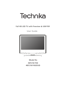 Handleiding Technika 40F21B-FHD LED televisie