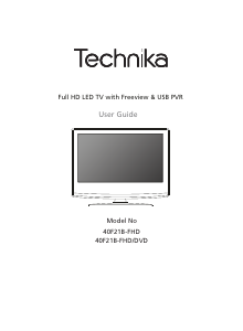 Manual Technika 40F21B-FHD/DVD LED Television