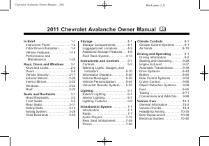 Manual Chevrolet Avalanche (2011)