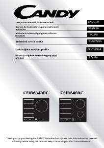 Manuale Candy CFIB640RC Piano cottura