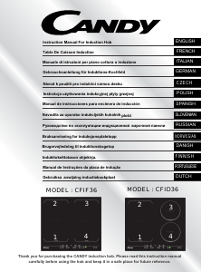 Manual Candy CFID36 Hob