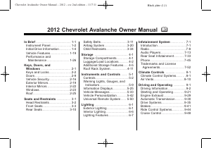 Manual Chevrolet Avalanche (2012)