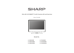 Handleiding Sharp LC-70UD20KN LCD televisie