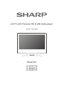 Manual Sharp LC-32LD171K LCD Television