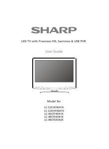 Manual Sharp LC-40CFF4041K LED Television