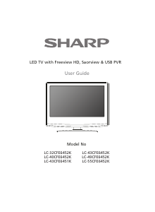 Manual Sharp LC-32CFE6452E LED Television