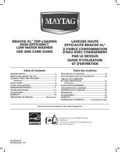 Manual Maytag MVWB725BW Bravos Washing Machine