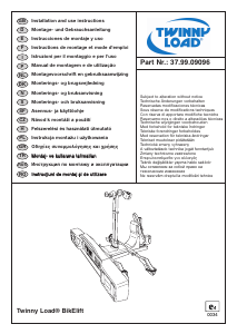 Handleiding Twinny Load BikElift Fietsendrager