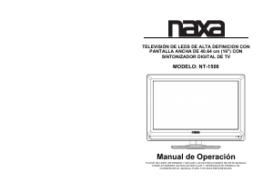 Manual de uso Naxa NT-1506 Televisor de LED