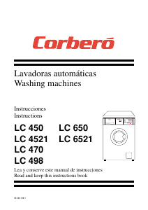 Manual de uso Corberó LC 450 Lavadora