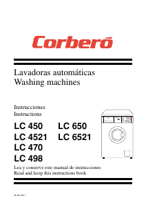 Manual de uso Corberó LC 4521 Lavadora