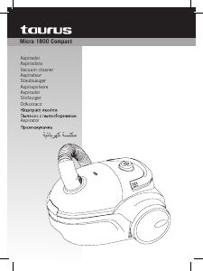 Руководство Taurus Micra 1800 Compact Пылесос