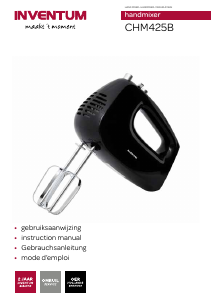 Manual Inventum CHM425B Hand Mixer