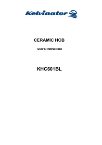 Handleiding Kelvinator KHC601BL Kookplaat