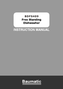 Manual Baumatic BDFS409 Dishwasher