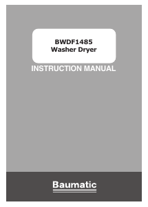 Handleiding Baumatic BWDF1485 Was-droog combinatie