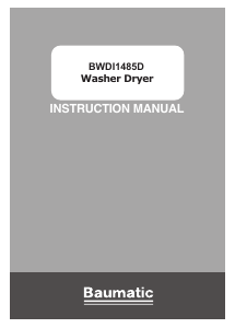 Handleiding Baumatic BWDI1485D-80 Was-droog combinatie