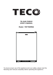 Handleiding TECO TBF75WMDA Koelkast
