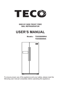 Manual TECO TSXS580WNA Fridge-Freezer