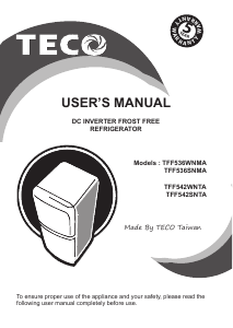 Handleiding TECO TFF536SNMA Koel-vries combinatie