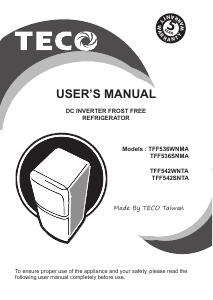 Bruksanvisning TECO TFF542WNTA Kyl-frys