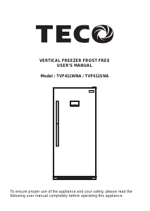 Handleiding TECO TVF411SNA Vriezer