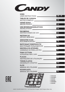 Mode d’emploi Candy CHW6BR4WGTGH Table de cuisson