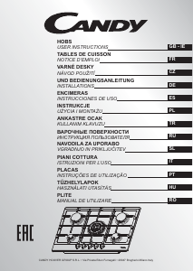 Mode d’emploi Candy CPG 64SGX Table de cuisson