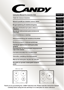 Instrukcja Candy CIE633B3 Płyta do zabudowy