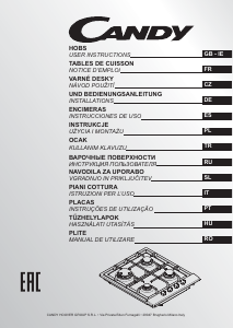 Manuale Candy CLG64PX Piano cottura