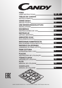 Manuale Candy CLG64SGX Piano cottura